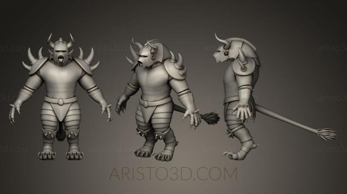 Figurines heroes, monsters and demons (STKM_0202) 3D model for CNC machine